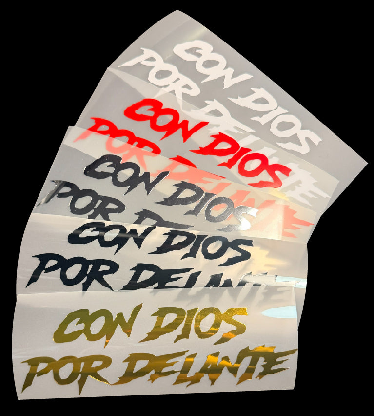 Con Dios Por Delante Decal
